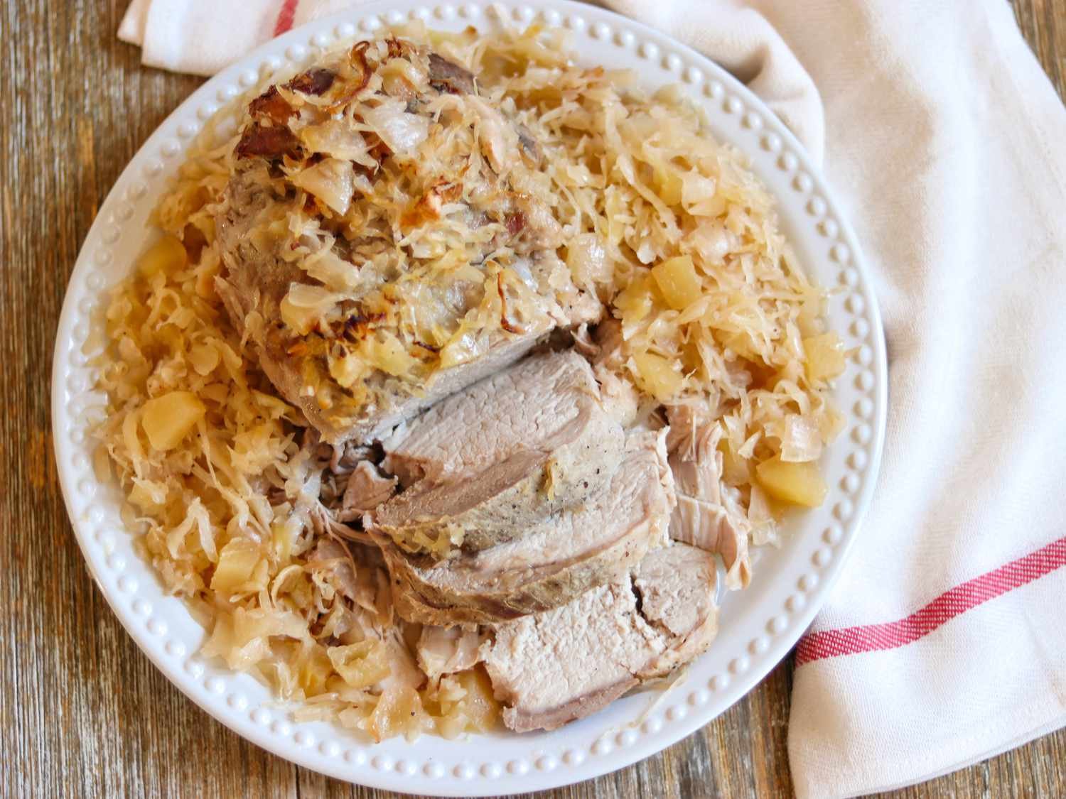 Sliced Pork Loin Sauerkraut
